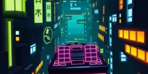 Neon Flytron — стильная киберпанк-гонка в раннем доступе Google Play